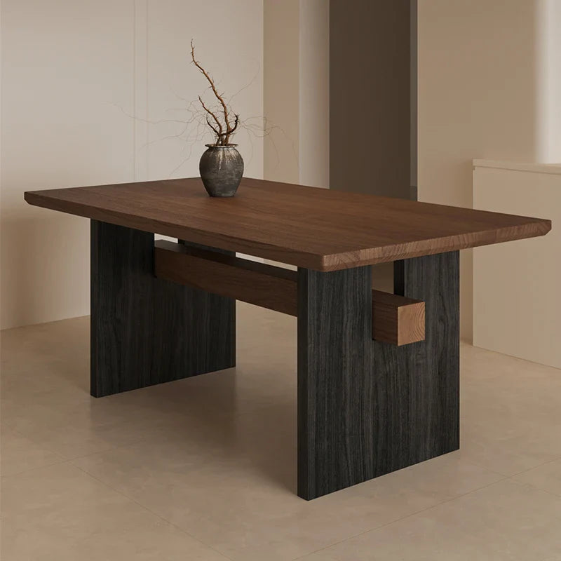 Wabi Sabi Antigo Cadeiras de Mesa de Jantar de Madeira maciça Casa Grande Placa Retangular Retro Sala de estar Mesa de Chá Móveis