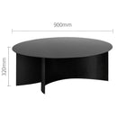 Mesa de Café Redonda em Metal – Elegância Industrial Italiana
