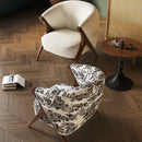 Conjunto de mesa e cadeira moderna de veludo, luxo, design italiano, poltrona, hotel, quarto, varanda, móveis nórdicos