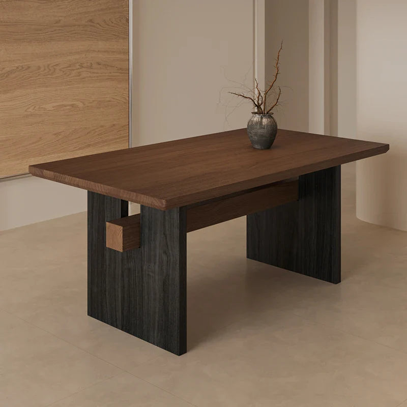 Wabi Sabi Antigo Cadeiras de Mesa de Jantar de Madeira maciça Casa Grande Placa Retangular Retro Sala de estar Mesa de Chá Móveis