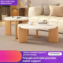 Casa pequeno apartamento redondo mesa de centro sala estar simples canto moderno mesa homestay luz luxo venda quente