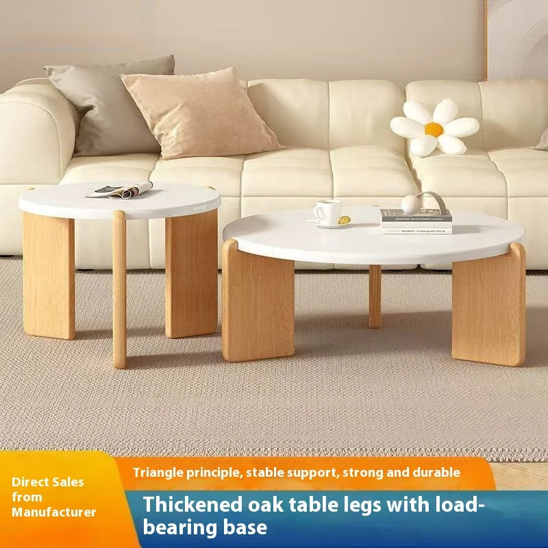 Casa pequeno apartamento redondo mesa de centro sala estar simples canto moderno mesa homestay luz luxo venda quente