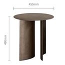 Mesa de Café Redonda em Metal – Elegância Industrial Italiana