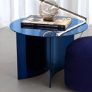 Mesa de café para sala, mesa lateral redonda de metal, ferro industrial, latão antigo, italiano