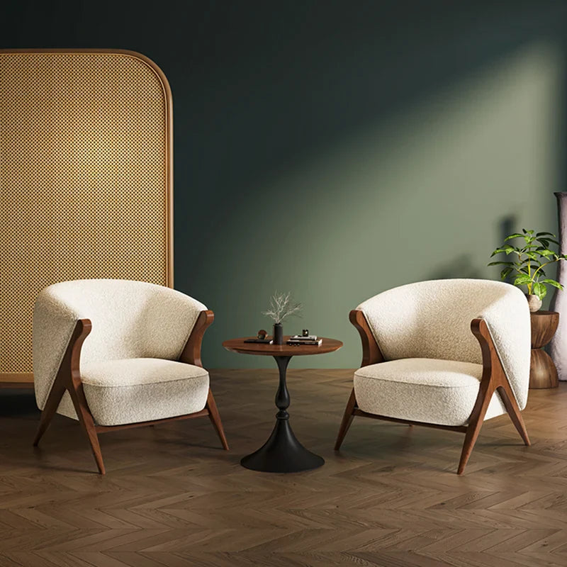 Conjunto de mesa e cadeira moderna de veludo, luxo, design italiano, poltrona, hotel, quarto, varanda, móveis nórdicos