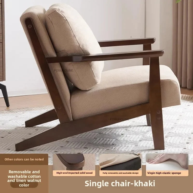 Poltrona de Madeira Maciça Nordic – Conforto e Estilo Moderno