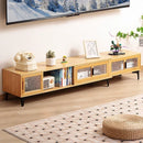 Nordic simples armário de tv pequeno apartamento tv stands sala estar móveis luz luxo retro bambu telescópico piso tv gabinete z