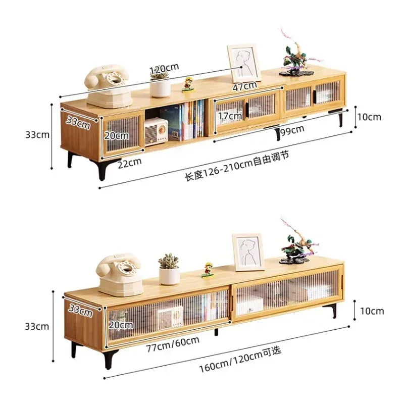 Nordic simples armário de tv pequeno apartamento tv stands sala estar móveis luz luxo retro bambu telescópico piso tv gabinete z