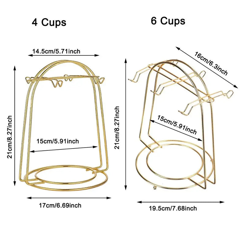 Porta Jogo de Xícaras Golden