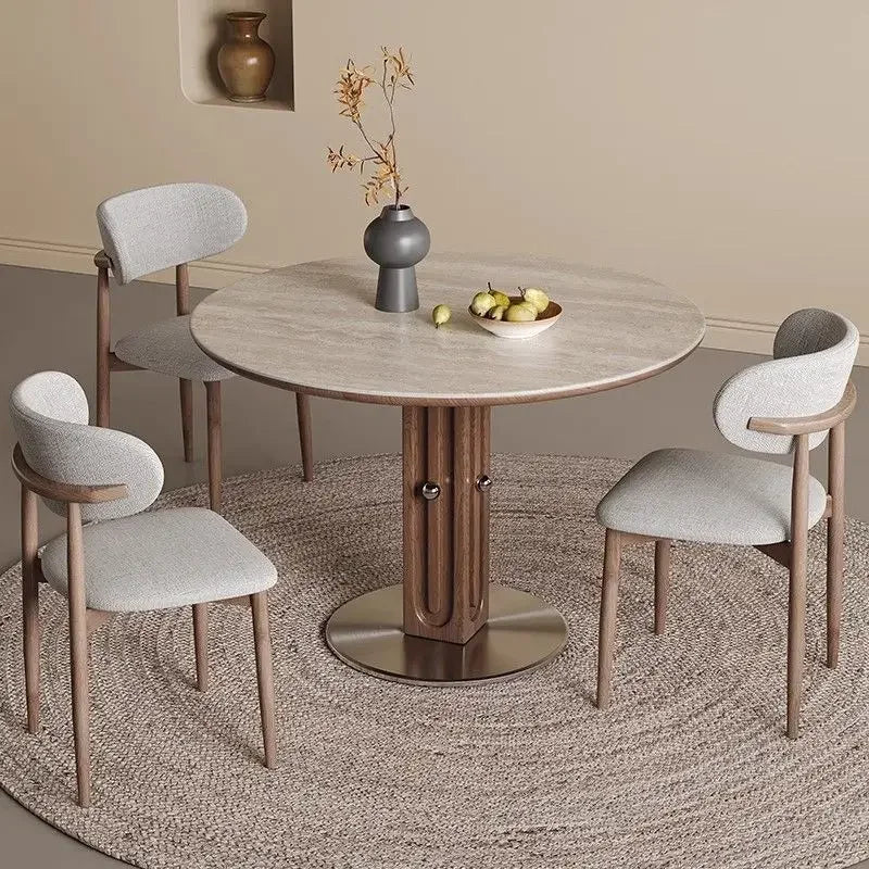 Nordic light luxo cadeira de jantar moderno e minimalista quadro madeira maciça com estofamento tecido premium encosto ergonômico para casa