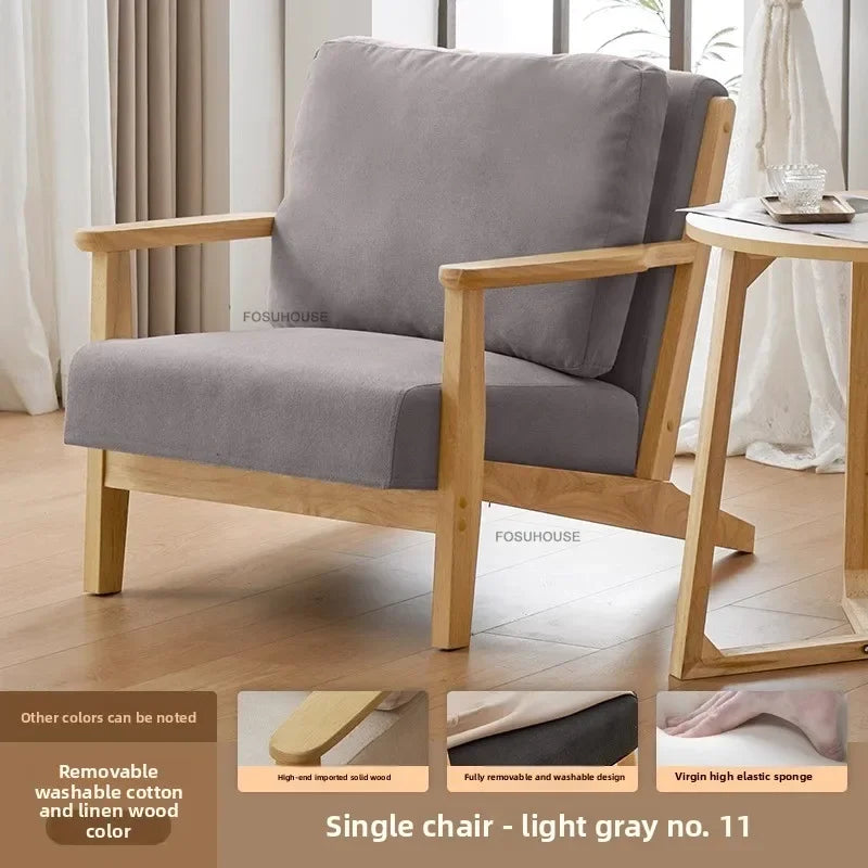 Poltrona de Madeira Maciça Nordic – Conforto e Estilo Moderno