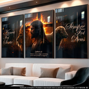 Quadro Decorativos Fé Jesus Leão Ovelha