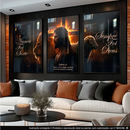 Quadro Decorativos Fé Jesus Leão Ovelha