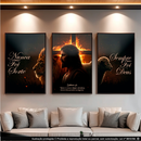 Quadro Decorativos Fé Jesus Leão Ovelha