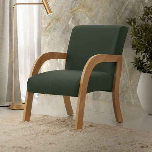 Cadeira Poltrona Decorativa Londres Para Salas e Recepções Moderna Cm Apoio de Braço