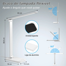 Luminária Abajur de Mesa LED Dobrável com Timer
