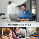 Luminária Abajur de Mesa LED Dobrável com Timer