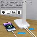 Luminária Abajur de Mesa LED Dobrável com Timer