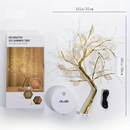 Luminaria Arvore LED Folhas Dourada